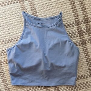 P'tula Sky Blue Brami High Neck Crop Top Large NWOT